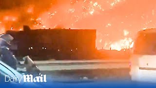 India Fire breaks out at Delhi Ghazipur landfill site [upl. by Aicatsue594]