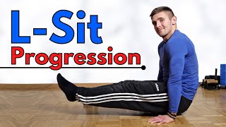 From ZERO to LSIT in 8 Steps  LSit Exercises and Progression At Home [upl. by Sybilla]