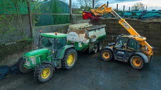 Winter Feeding  John Deere 6310 amp Keenan Diet Feeder  JCB 53660 [upl. by Nahtnhoj959]