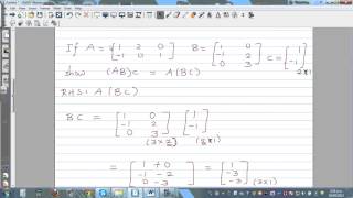 Associative property of matrix multiplication [upl. by Lunetta]