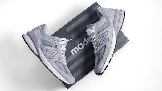 How New Balance Perfected the SNEAKER  New Balance 990V5 ON FEET REVIEW [upl. by Nosyla870]