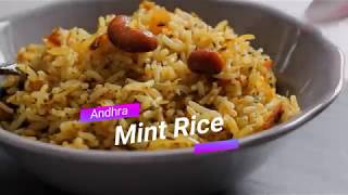 Pudina Rice Recipe  Andhra Style Mint Rice Recipe  Easy Rice Recipes [upl. by Lleral]