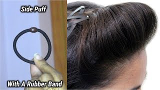 1 min side puff for thin haireasiest way to make side puff [upl. by Wina921]