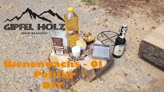 DIY BioHolzpflege Hartwachsöl Möbelpolitur mit Bienenwachs selber machen [upl. by Eixam876]