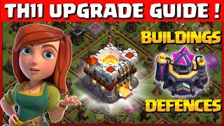 Town Hall 11Th11 Upgrade GuideHindi  Upgrade Guide Th11  Clash of clans [upl. by Novla]