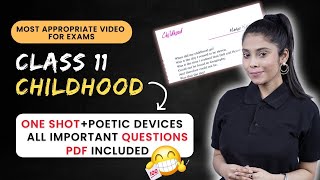 Childhood Class 11  One Shot  Childhood class 11 in Hindi  Explanation QA  Taniya Maam [upl. by Waneta]