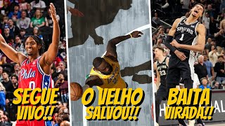 LeBron SALVA o Lakers de VEXAME  Wemby comanda VIRADA ABSURDA  Sixers segue VIVO  Rodada NBA [upl. by Morena]