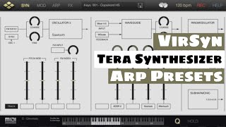 Virsyn Tera Modular Synthesizer Sound Demo  Arpeggiator Presets  SYNTH ANATOMY [upl. by Einnaoj576]