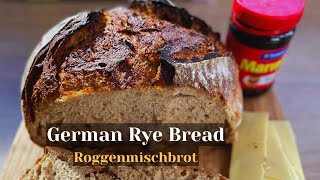 Easy German Rye Bread Roggenmischbrot with Starter for Beginners [upl. by Mariand]