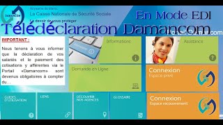 Teledeclaration Damancom En Mode EDI طريقة تصريح الأجراء [upl. by Casta]