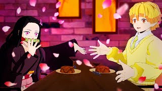 Zenitsu e Nezuko em um jantar romântico Kimetsu no Yaiba VR [upl. by Yumuk]