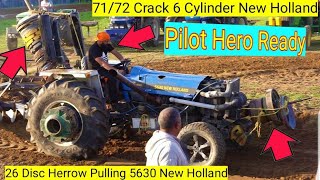 7172 Crack 6 Cylinder Tractor 5630 New Holland Pulling Herrow Pind Skohpur SBS Punjab [upl. by Norm791]