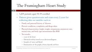 6 Framingham Heart Study Logistic Regression Part 1 Video [upl. by Kass]