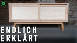 So baust du dir SCHIEBETÜREN aus HOLZ  Designer Kommode selber bauen 4  Jonas Winkler [upl. by Stutsman582]