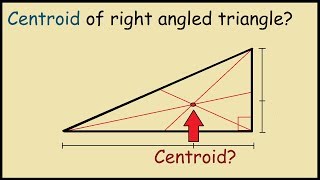 Centroid of a right angle triangle Graphical Proof [upl. by Elvah]