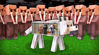 Scary Villagers Apocalypse VS Doomsday Bunker in DOG Minecraft [upl. by Winnie]