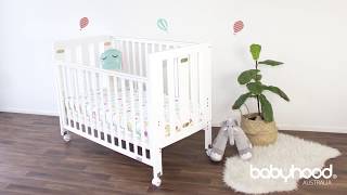 Babyhood Fold N Go Timber Cot [upl. by Ahsinrac149]