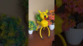 Puppy shaped flower pot DIY using Plastic bottles shorts youtubeshorts puppy flowerpot trending [upl. by Rosabella]