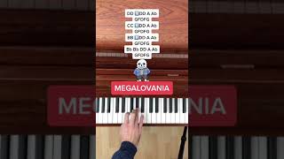 Undertale  Megalovania EASY Piano Tutorial with Letter Notes Shorts [upl. by Klement]