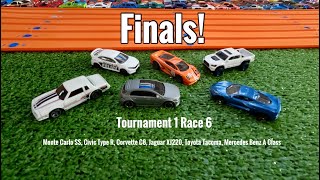 Tournament 1 finals Racing the fastest of the fast on the super 6 hotwheelsracing matchbox [upl. by Lorry336]