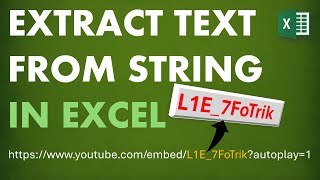 Extract Text From String in Excel [upl. by Ertnod]