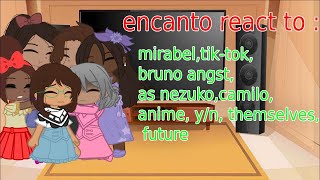 encanto react to  mirabel tiktok bruno angst as nezuko camilo anime yn themselves future [upl. by Ecal416]