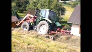 fanage 2013 avec un deutz farh agrotron 85 et faneuse fella de 4 toupies [upl. by Akinam]