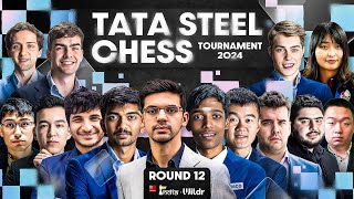 Tata Steel Chess 2024 Round 12  Will Vidit become India no1 on Sagars bday [upl. by Koval775]