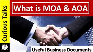 What is MOA and AOA in Hindi  Memorandum of Association Company  Article of Association in Hindi [upl. by Elleryt]