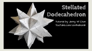 DIY Origami Ball  Christmas Star Ball  Ornament Stellated Icosahedron  Modular Origami [upl. by Nyberg]