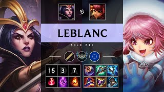 LeBlanc Mid vs Annie Legendary  EUW Challenger Patch 1418 [upl. by Hevak336]