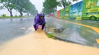 My Activity On Street Removing Rubbish Clogged Culvert Drains [upl. by Madoc]