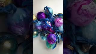 Join me as I paint Christmas ornaments in mixed media diyornaments christmasornaments [upl. by Aynik862]