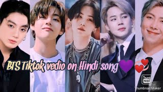 BTS Tiktok vedio on Hindi song 💜bts Tiktok Hindi song❤️ [upl. by Yauqaj]