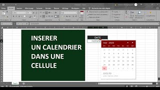 Insérer un calendrier dans une cellule [upl. by Theone]