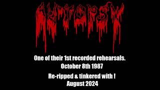 Autopsy US Rehearsal October 8th 1987 Rare amp Raw primitive Death metal majesty  2024 ReRip [upl. by Tipton]