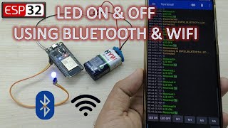 LED ON OFF control using ESP32 Bluetooth and Wifi  ESP32 Beginner Project esp32 esp32project [upl. by Einimod962]