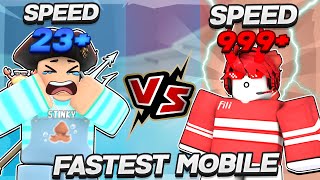 Racing the FASTEST Mobile Player in Tower of Hell ROBLOX [upl. by Elfreda428]