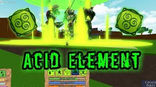 NEW ACID ELEMENT  Roblox Elemental Battlegrounds [upl. by Aicened]