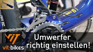 Umwerfer richtig einstellen  Ganz einfach vitbikesTV 054 [upl. by Eirot214]