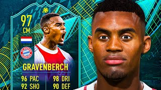 5⭐ SKILL MOVES 👀 97 Moments Gravenberch Player Review  FIFA 22 Ultimate Team [upl. by Ycniuqed]