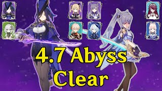 47 Abyss Clear with Clorinde Aggravate and Physical Keqing  Genshin Impact [upl. by Nylyrehc300]