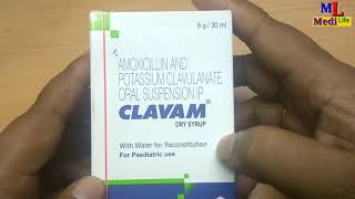 Clavam Dry Syrup benefitscompositionUses in Hindi [upl. by Ahsaekal241]