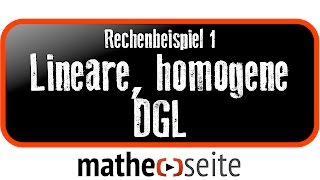 Lineare homogene Differentialgleichung mit Trennung der Variablen lösen Beispiel 1  A5302 [upl. by Demb]