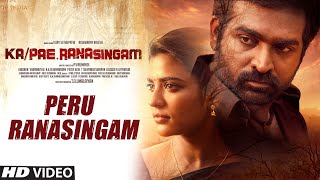 Peru Ranasingam Video Song  Ka Pae Ranasingam Tamil Movie  Vijay Sethupathi Aishwarya R  Ghibran [upl. by Maffa]