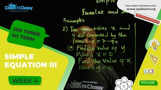 JSS3  Mathematics  Simple equations  Formulae and substitution  2 [upl. by Afas]