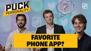 NHL Stars Reveal Their Favorite Phone Apps  Puck Personality [upl. by Churchill]