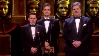 Olivier Award 2016  The Play That Goes Wrong quotBest Performance in a Sequelquot [upl. by Ikceb]