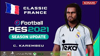 C KAREMBEU facestats Classic France How to create in PES 2021 [upl. by Rhine5]