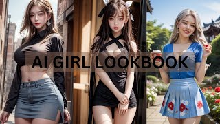 AI GIRL LOOKBOOK  32 [upl. by Noyart]